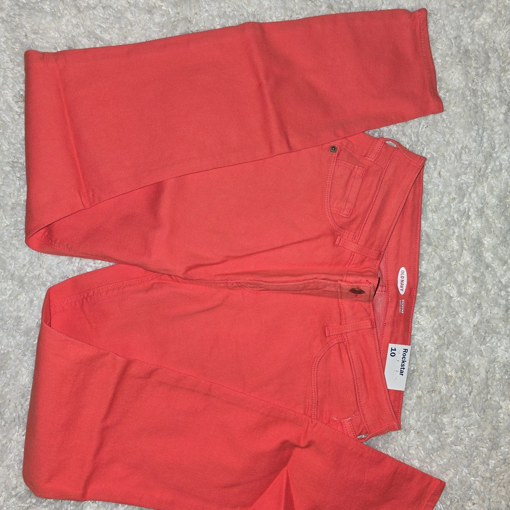 Old Navy Red Rockstar Skinny Jeans